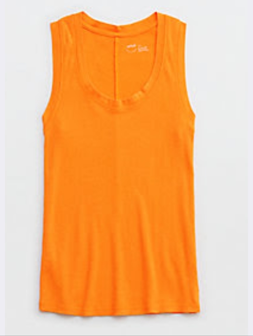 Aerie No BS Scoop Neck Tank Top in Simply Orange, Size XL